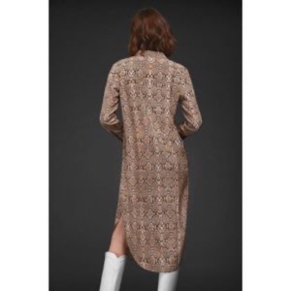 Anine Bing Chelsea Button Down Shirt Dress in Python - Picture 2 of 4